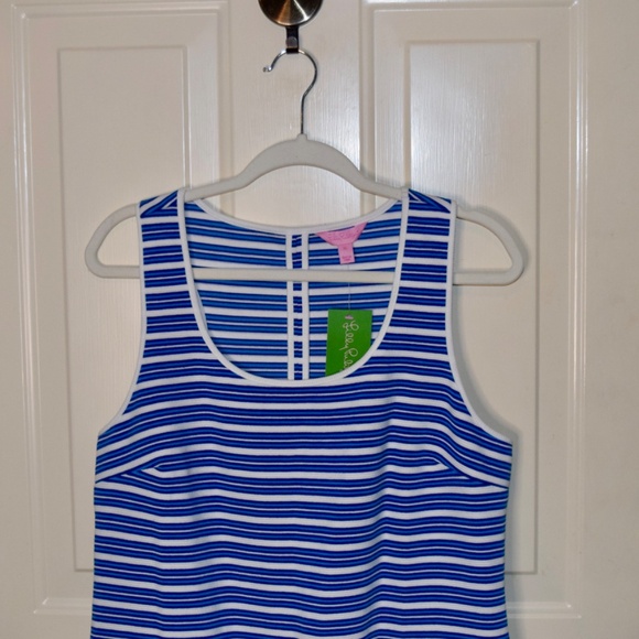 Lilly Pulitzer Lyla Shift Bay Blue Ottoman Stripe Size XL NEW BNWT - Picture 3 of 5